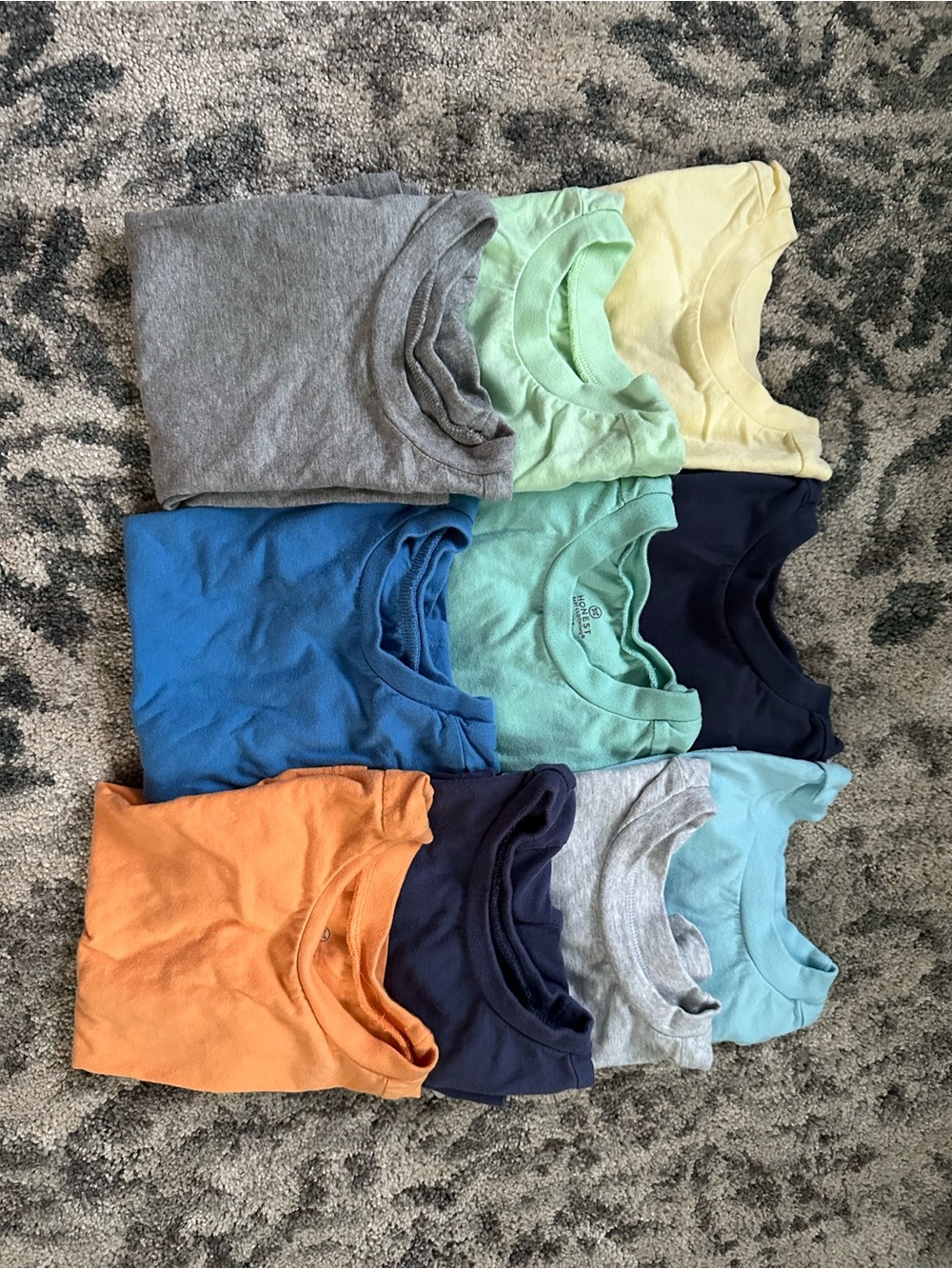 Organic Honest Brand 12 Month Short Sleeve Tees - Multipack of Assorted Colors